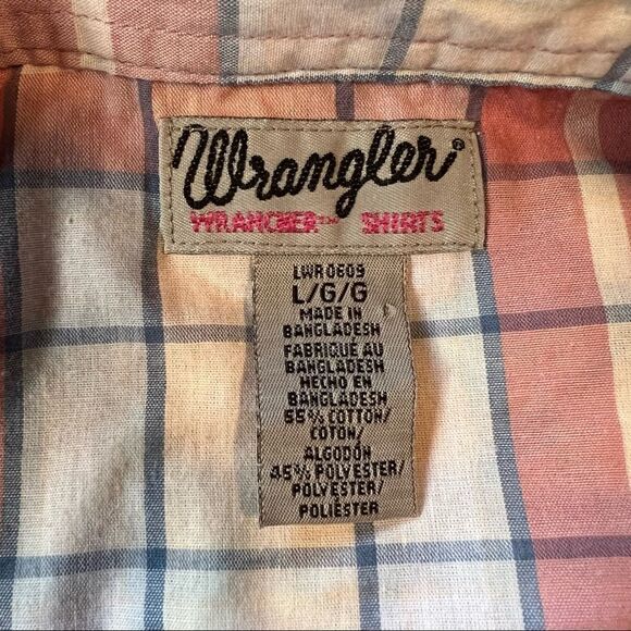 3 for $30! Wrangler short sleeve‎ shirt with  snap buttons - Picture 3 of 8